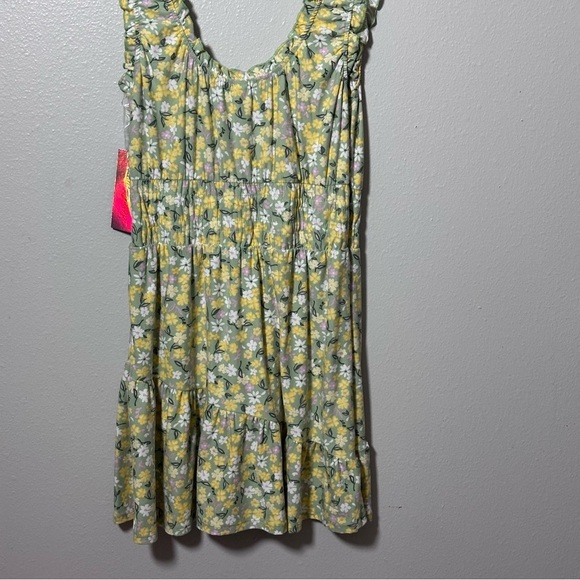 Derek‎ Heart Women Yellow/Green Floral Summer Dress Size Small. - Picture 7 of 9